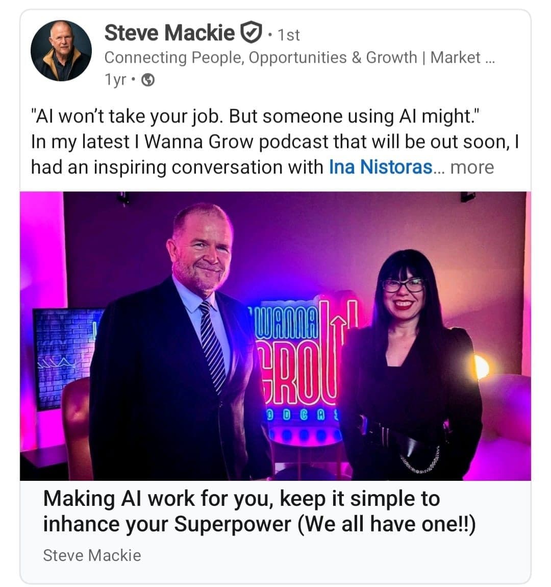 Guest appearance on the I Wanna Grow business podcast